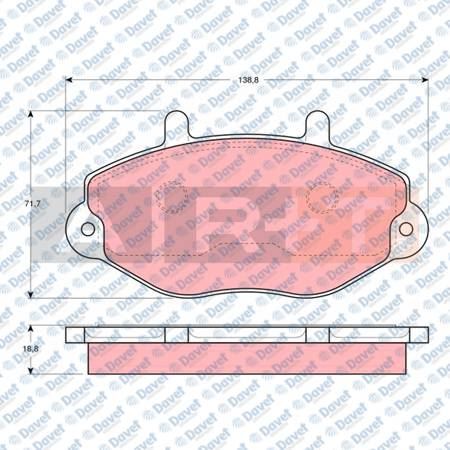 05P461 Fren Balata On Fisli Ford Mondeo Ii 1.6i 16v 1996-2000 / Mondeo Ii 1.8i 16v 1996-2000 / Mondeo Ii 2.0i 16v 1996-2000